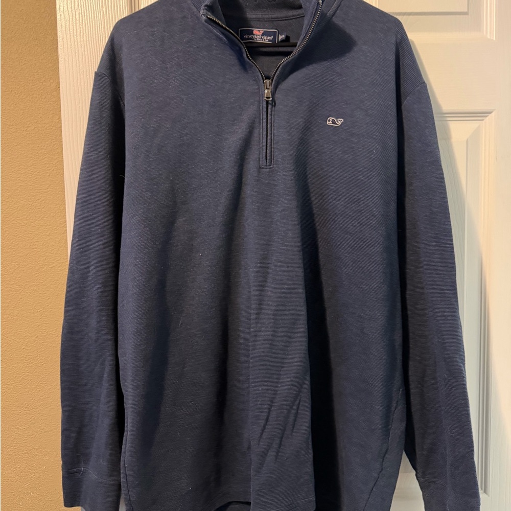 Vineyard Vines Men's Navy Zip-Up Sweater